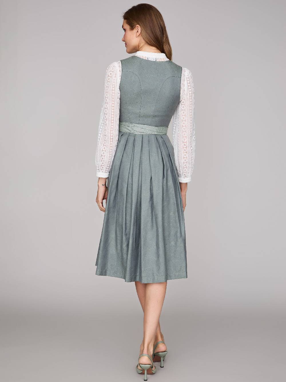 Limberry Salbeigrünes Dirndl Mit Knöpfen - FELICITY AGAVE GREEN