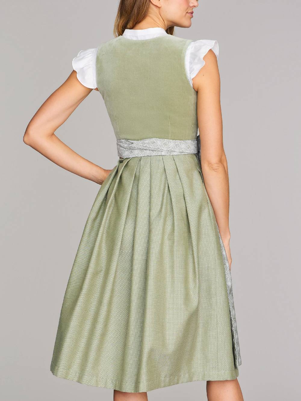 Limberry Salbeigrünes Dirndl Mit Samt-Mieder - ROMEE DESERT SAGE