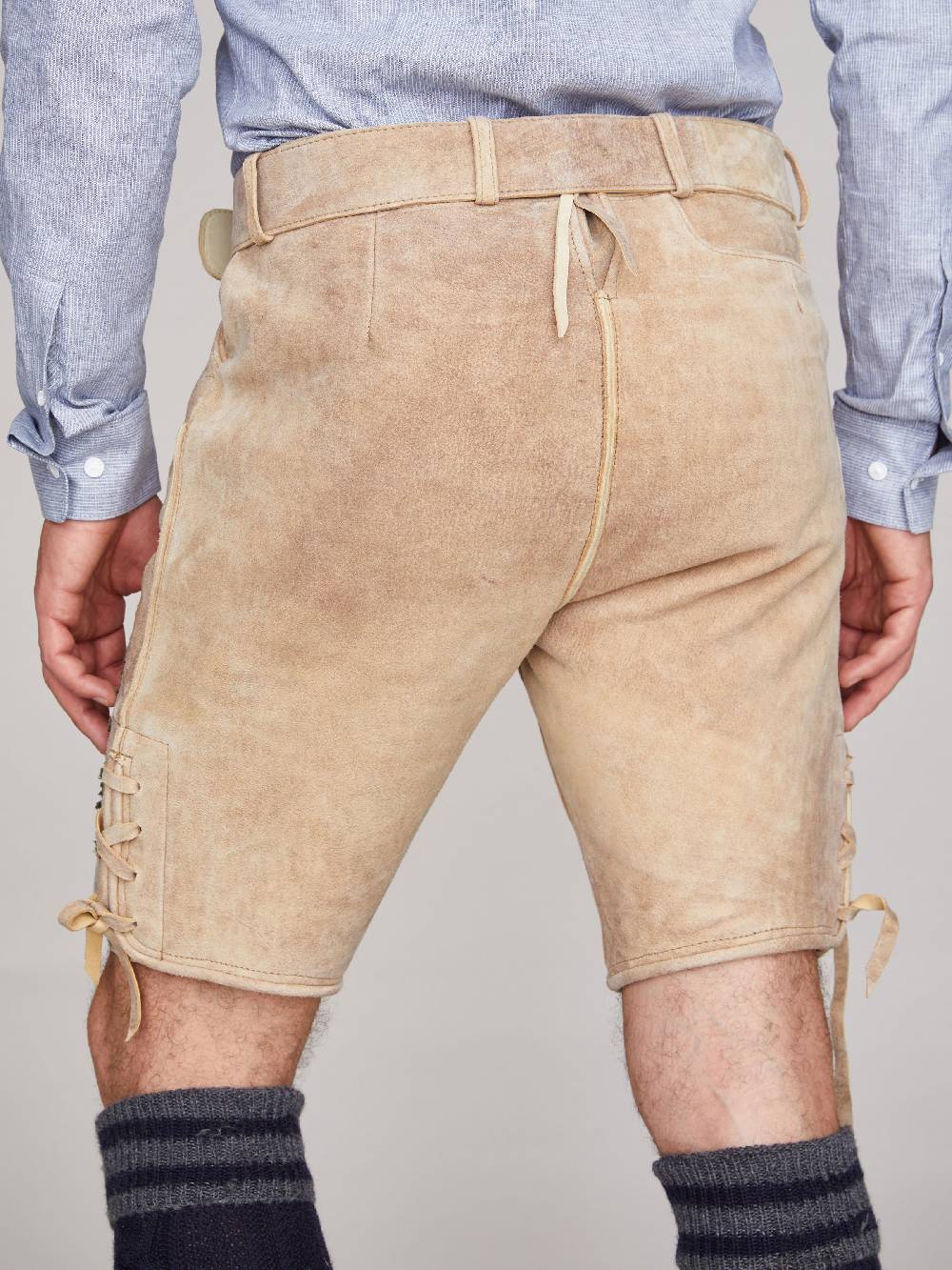 Limberry Schlamm-farbene Ziegenlederhose - LX9666 SCHLAMM