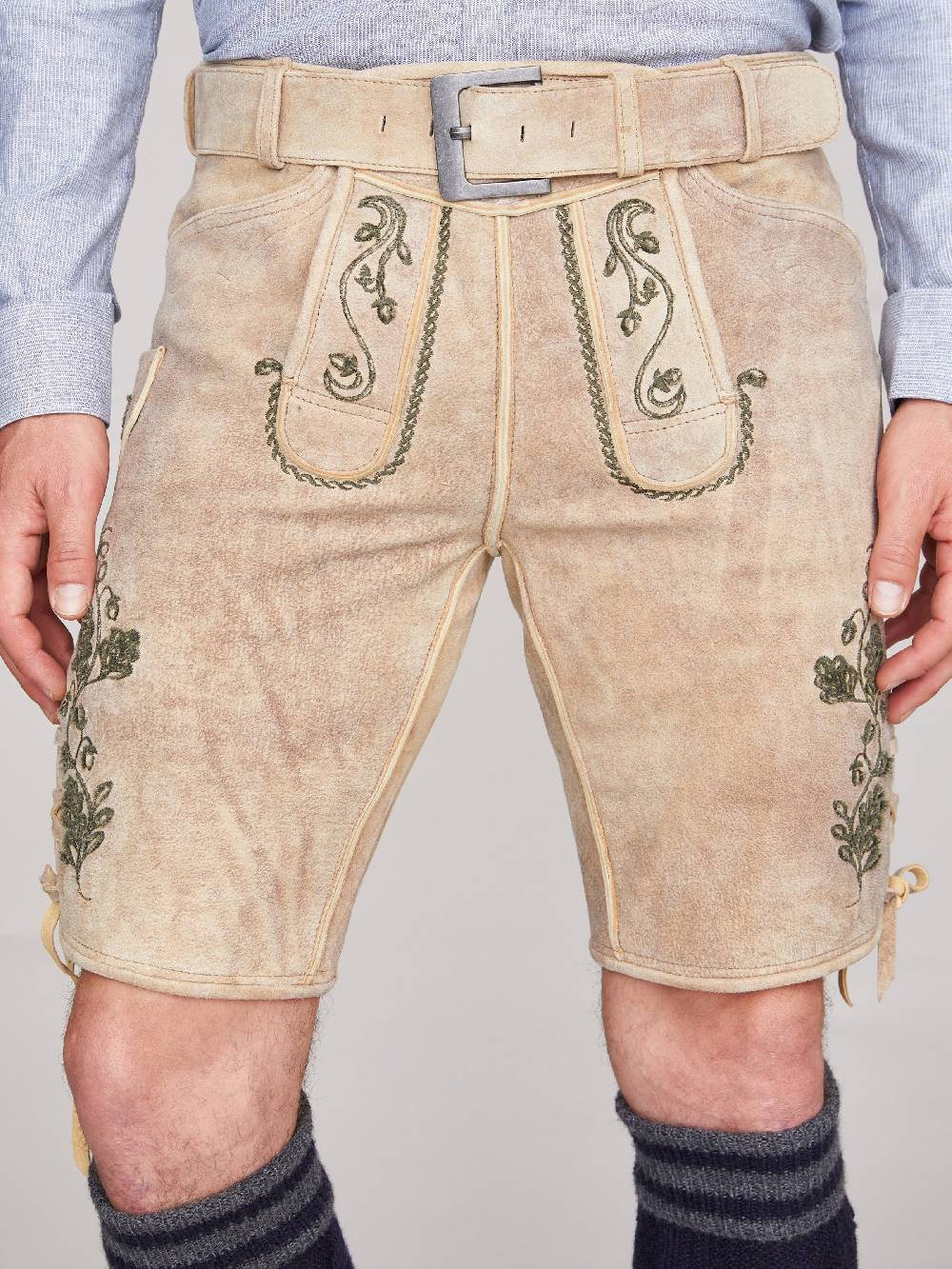 Limberry Schlamm-farbene Ziegenlederhose - LX9666 SCHLAMM