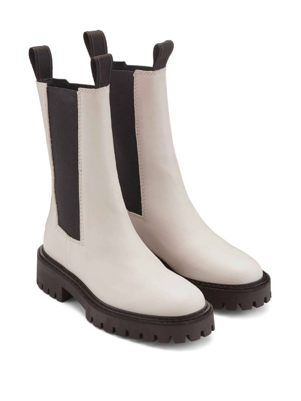 Limberry Schwarz-weißer Chelsea-Boot mit Plateau - ANGIE