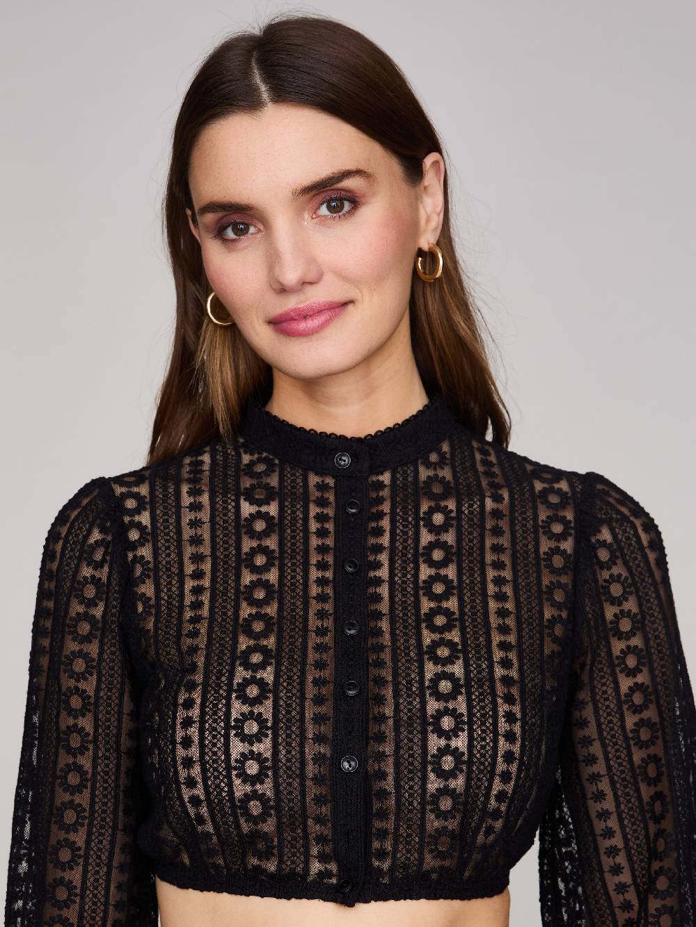 Limberry Schwarze Dirndlbluse Mit Weiten Ärmeln - ALMA