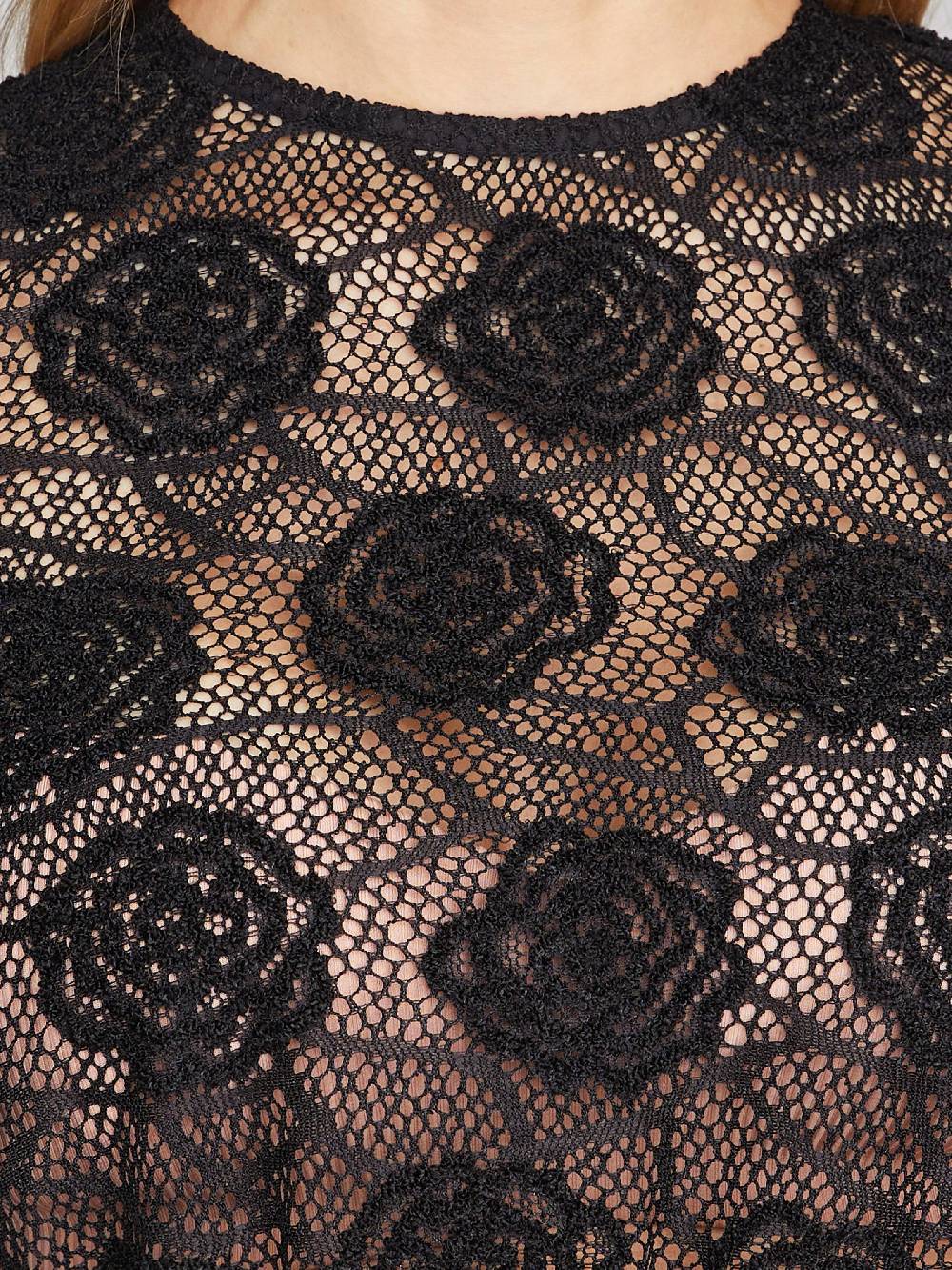 Limberry Schwarze Hochgeschlossene Dirndlbluse - TIANA