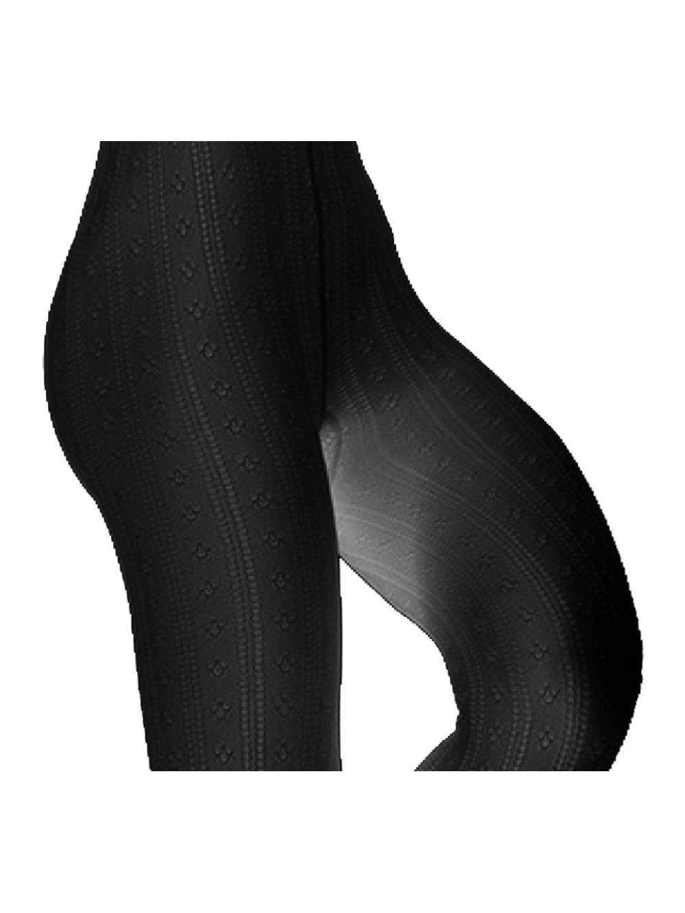 Limberry Schwarze Strickstrumpfhose Im Trachten-Look - L2064-01