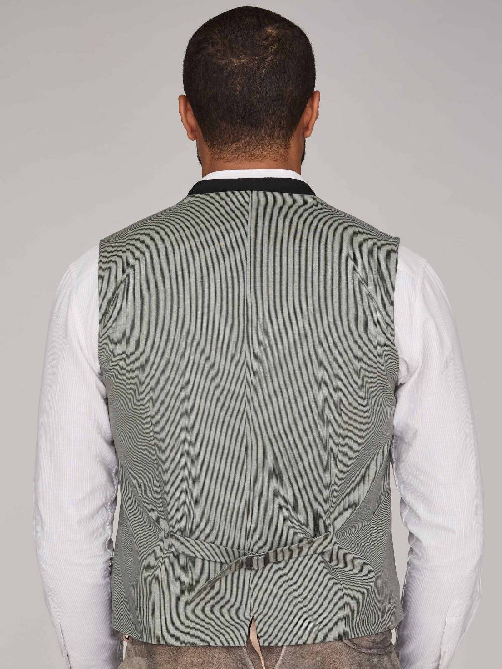 Limberry Schwarze Trachtenweste Mit Streublumenmuster - MAXIMILIAN CHARCOAL