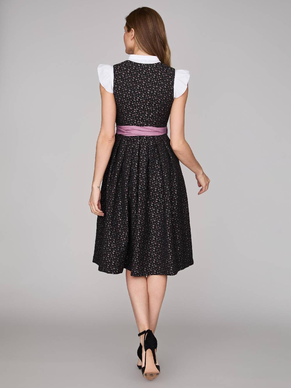 Limberry Schwarzes Dirndl Mit Streublumenmuster - ELSIE BLACK
