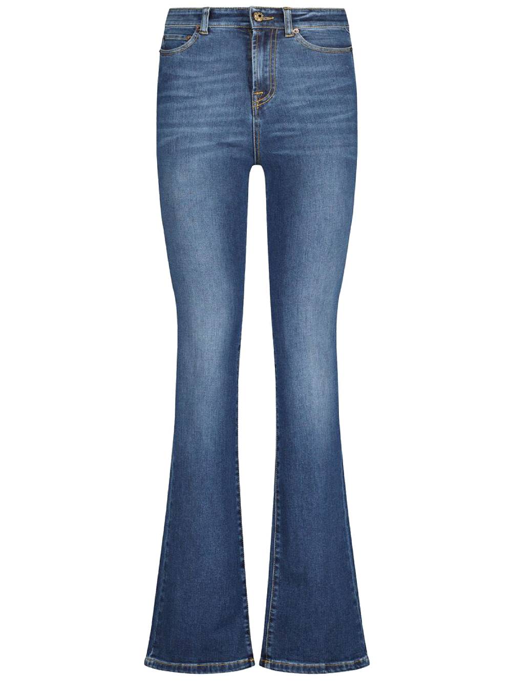 Limberry Stahlblaue Highwaist-Jeans Im Flair-Schnitt - LESLIE