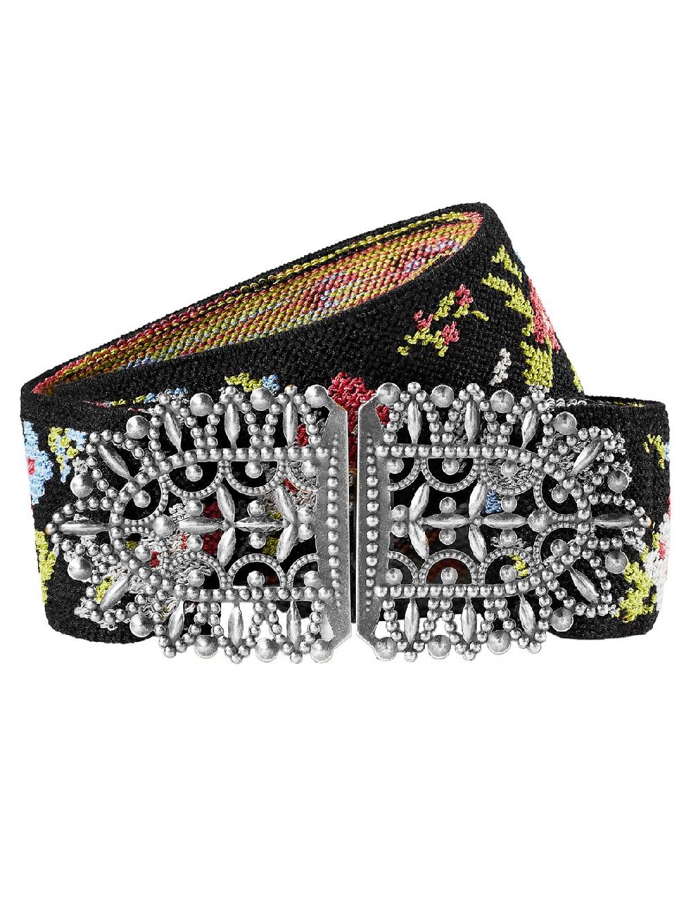 Limberry Stretch Trachtengürtel mit silberner Schnalle - GRAZYNAA RIGA SILBER