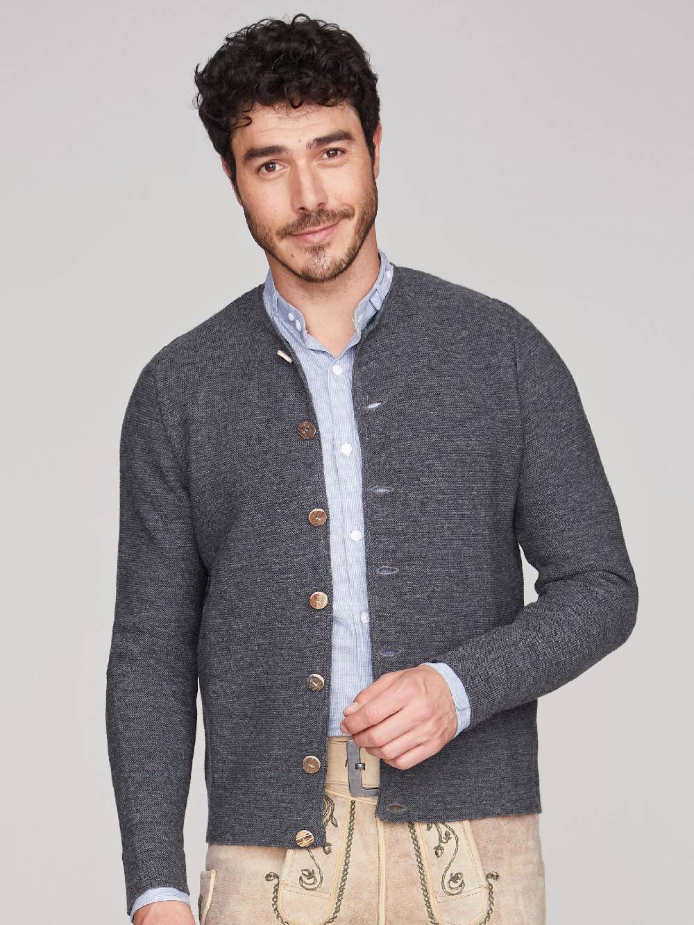 Limberry Strickjacke in Ashphalt-Grau - ALOISIUS ASPHALT