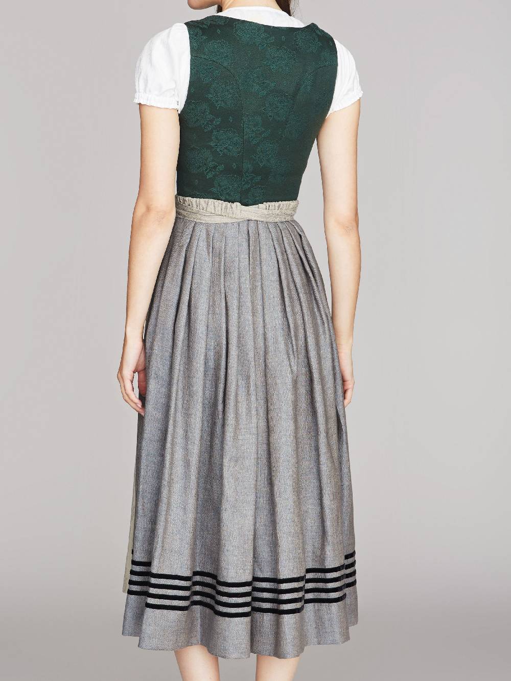 Limberry Tannengrünes Dirndl Mit Blumen-Muster - MONIKA TANNE