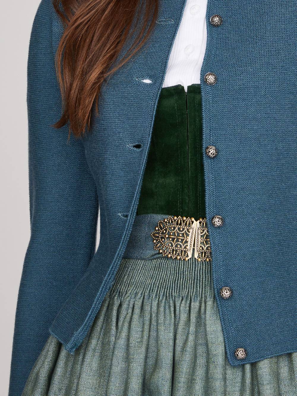 Limberry Taubenblaue Strickjacke - ALOISIA TAUBENBLAU