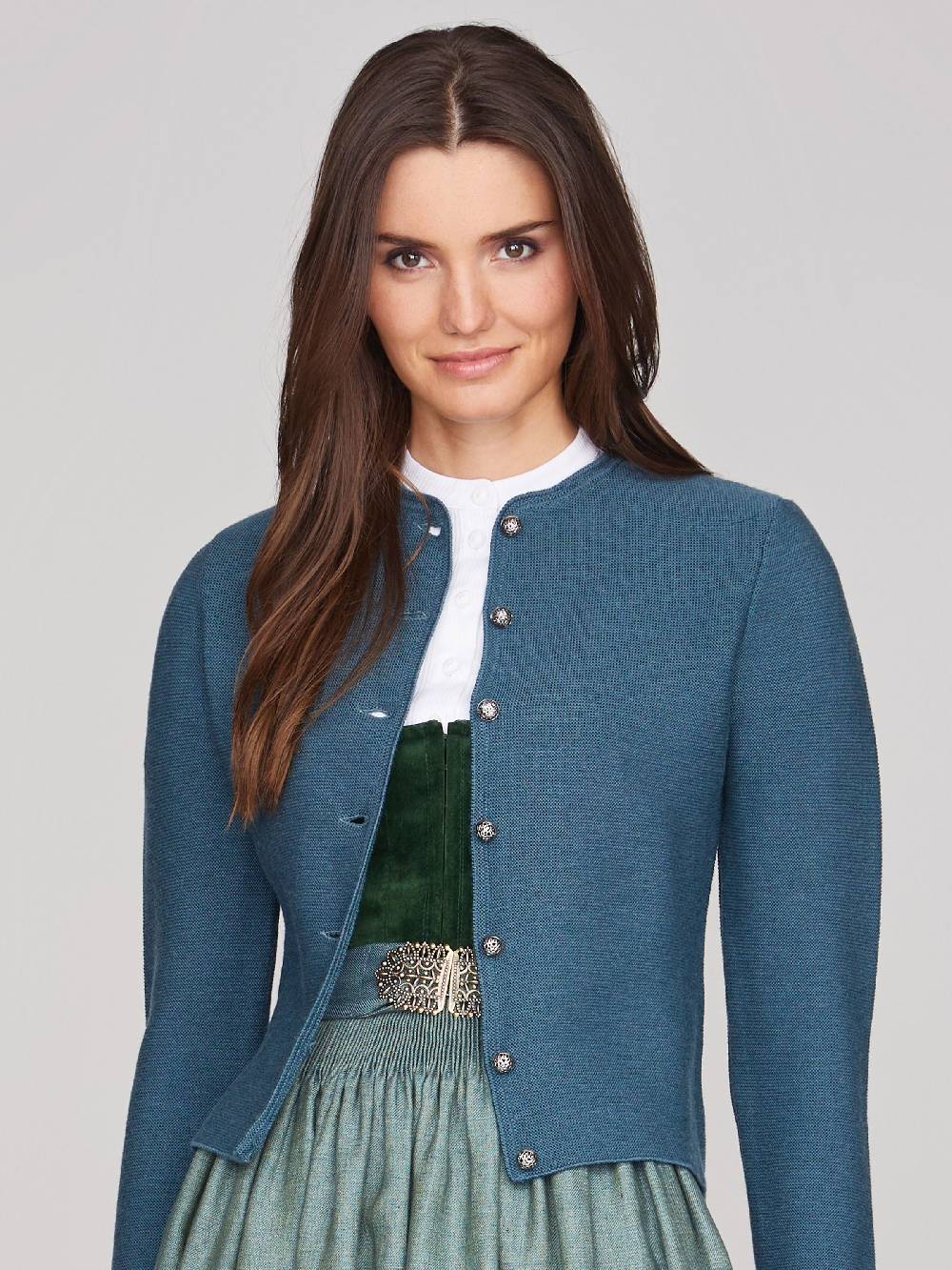 Limberry Taubenblaue Strickjacke - ALOISIA TAUBENBLAU