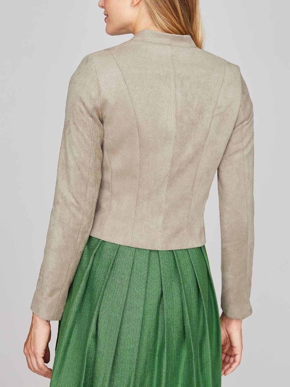 Limberry Taupefarbener Trachtenjanker In Velours - MADISON TAUPEWOOD