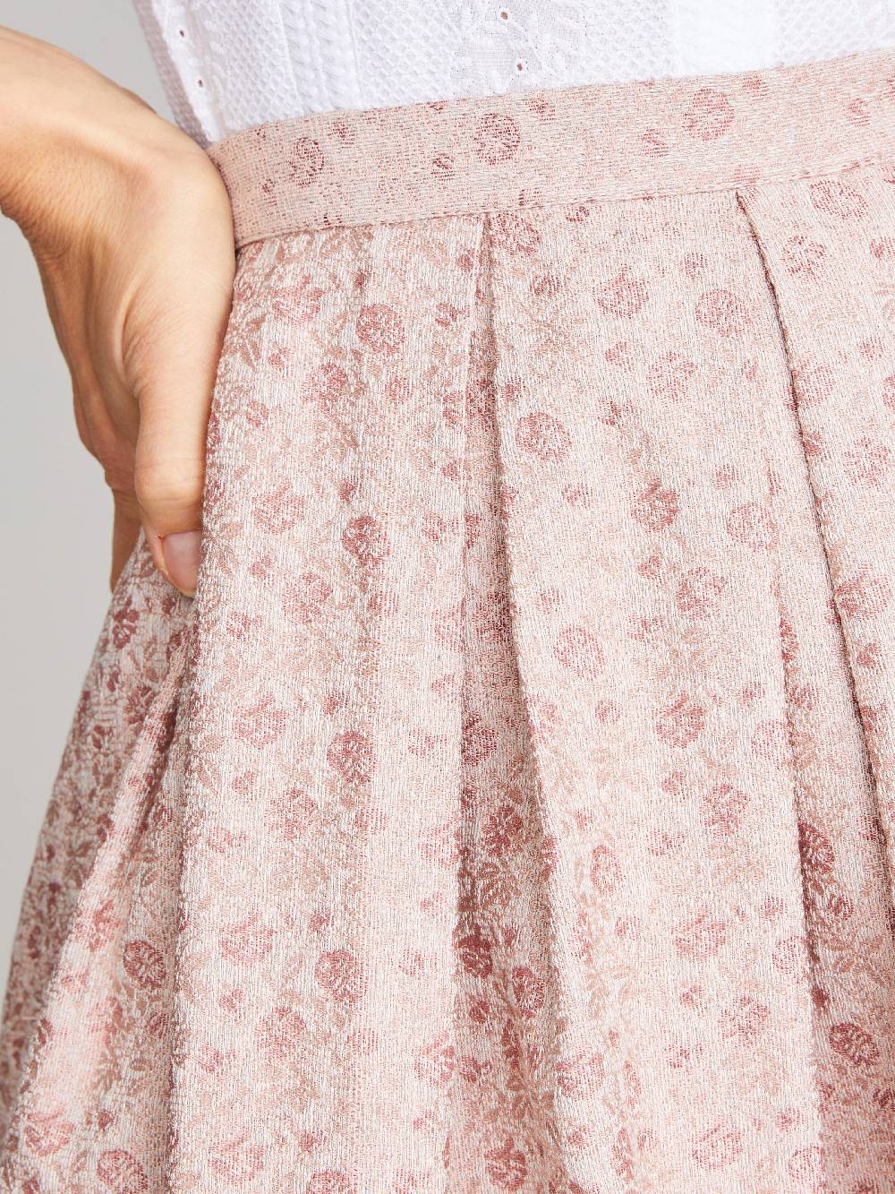 Limberry Trachtenrock In Rosa Mit Blumenmuster - BLAIR DUSTY ROSE