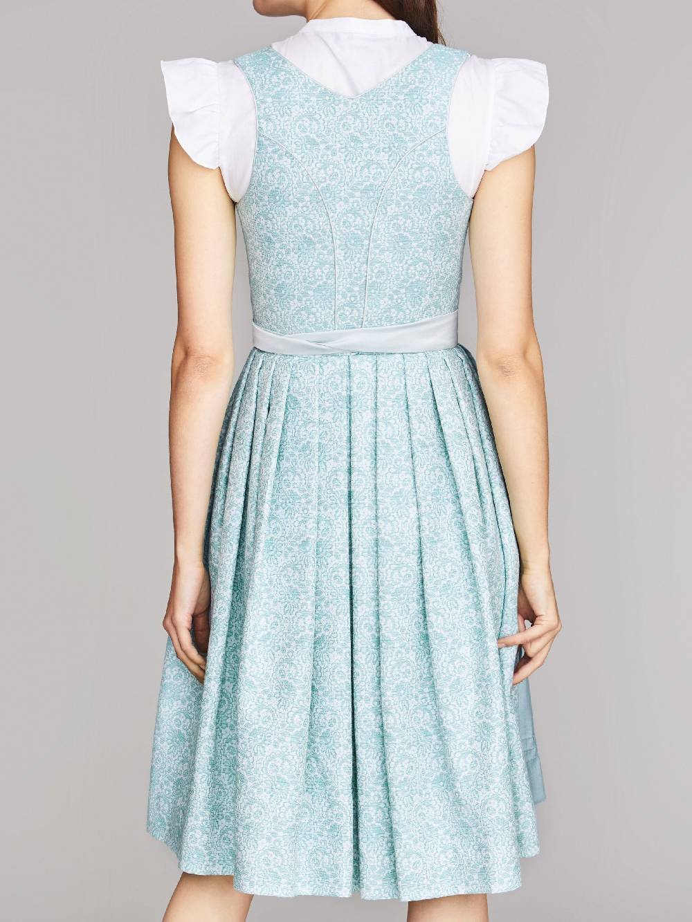 Limberry Türkis-farbenes Dirndl Mit Blumenmuster - FIONA TÜRKIS