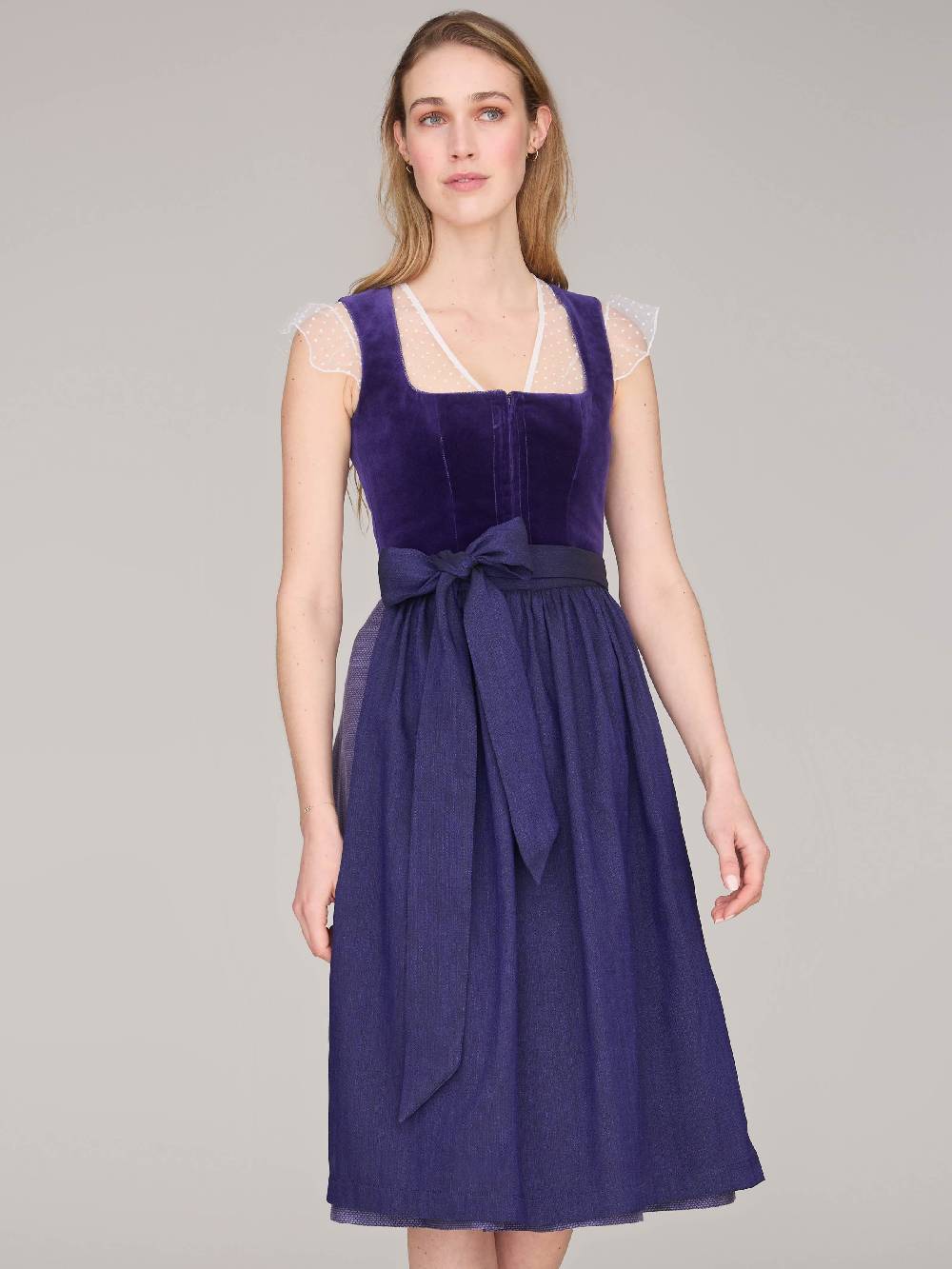 Limberry Weiße Dirndlbluse Aus Tüll Mit Flügelarm - MARIE