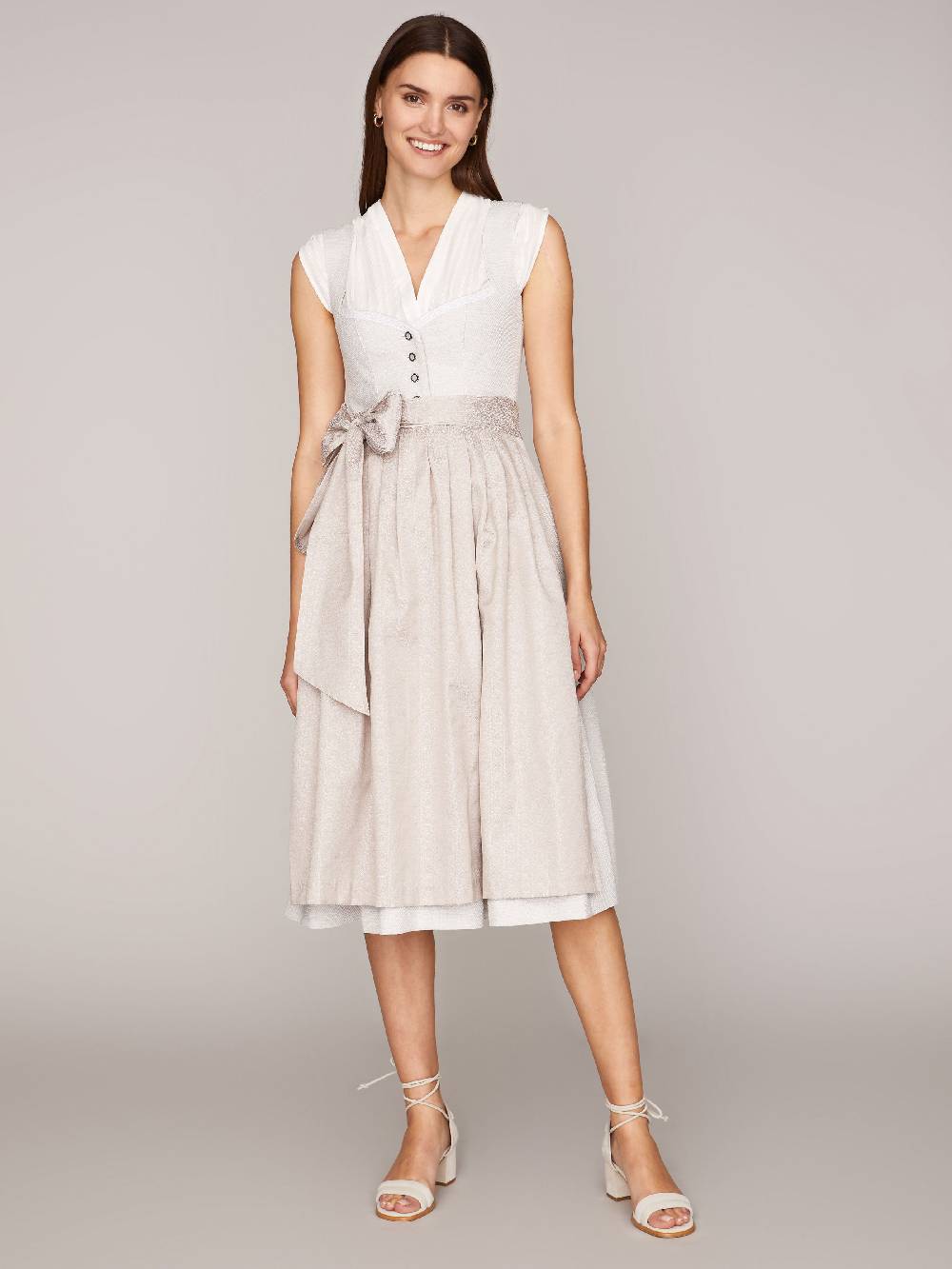 Limberry Weiße Dirndlbluse - KELLY STRIPPED COTTON WHITE