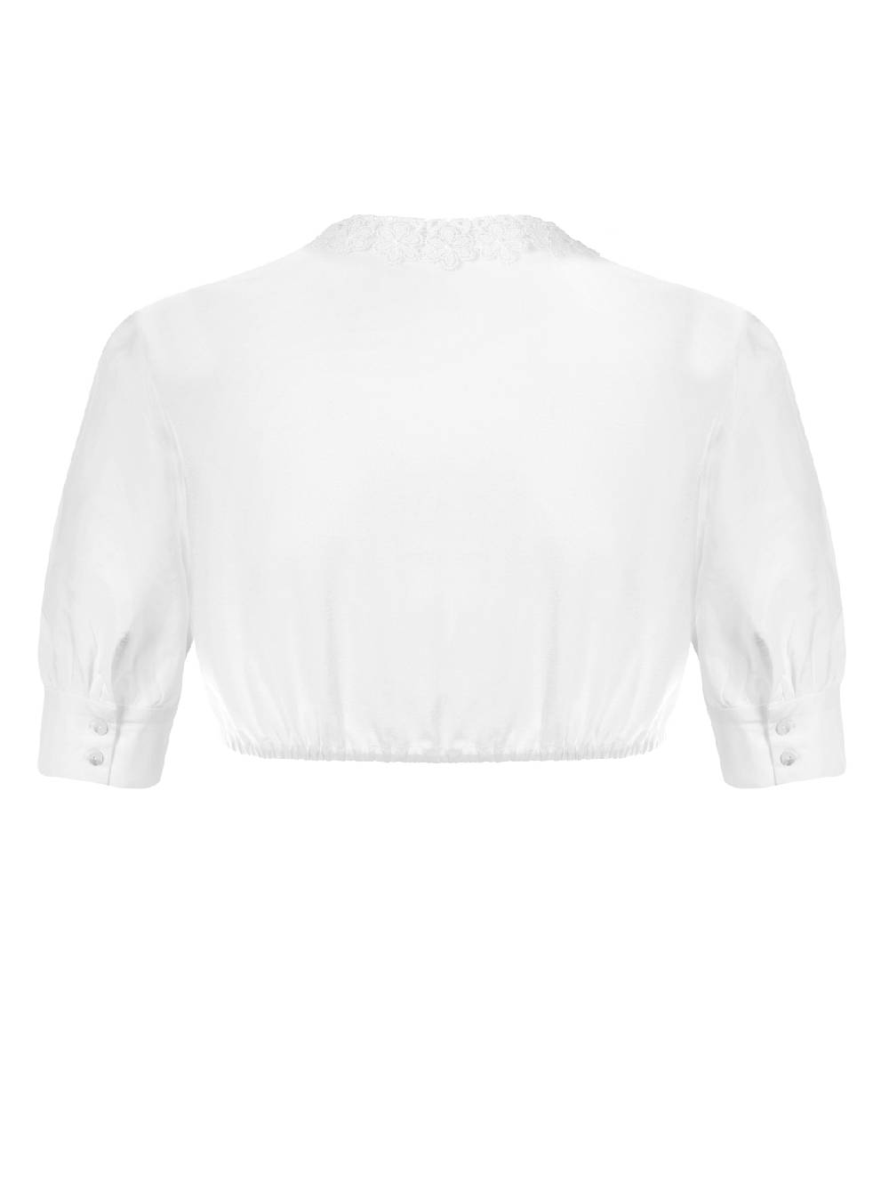 Limberry Weiße Dirndlbluse Mit Floraler Spitzenapplikation - ALVA