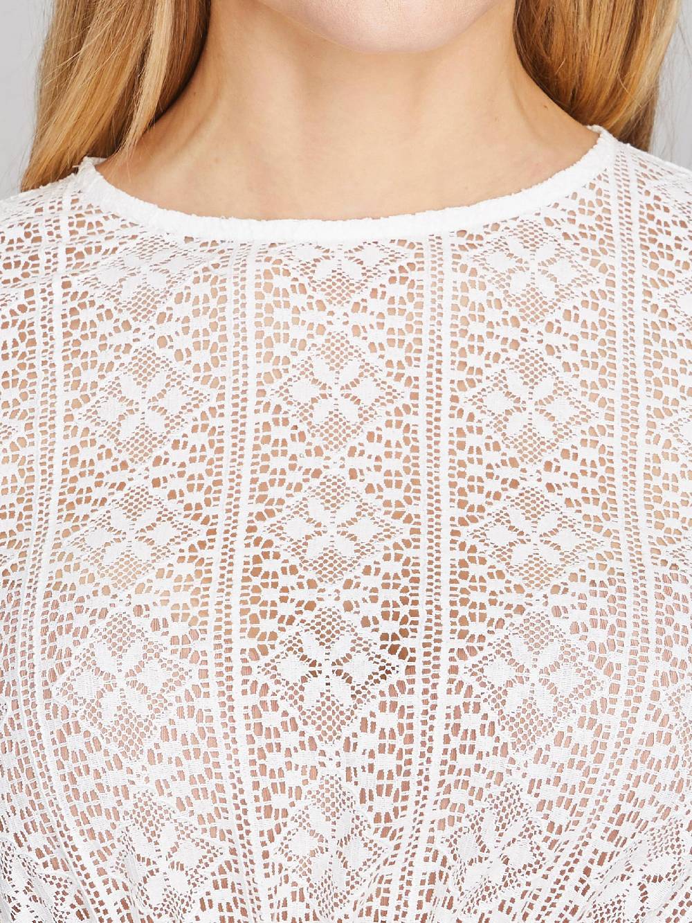 Limberry Weiße Dirndlbluse Mit Trachtigem Muster - VALENTINA