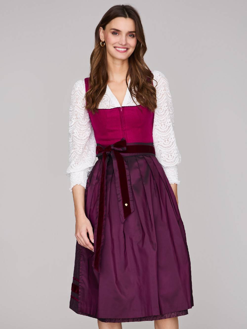 Limberry Weiße Dirndlbluse Mit V-Ausschnitt - THERESA