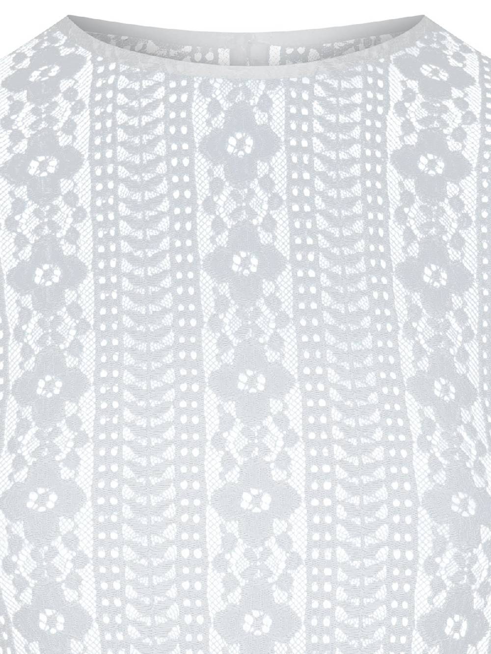 Limberry Weißer Langarm-Spitzenbody - CLEMENTINE WEISS