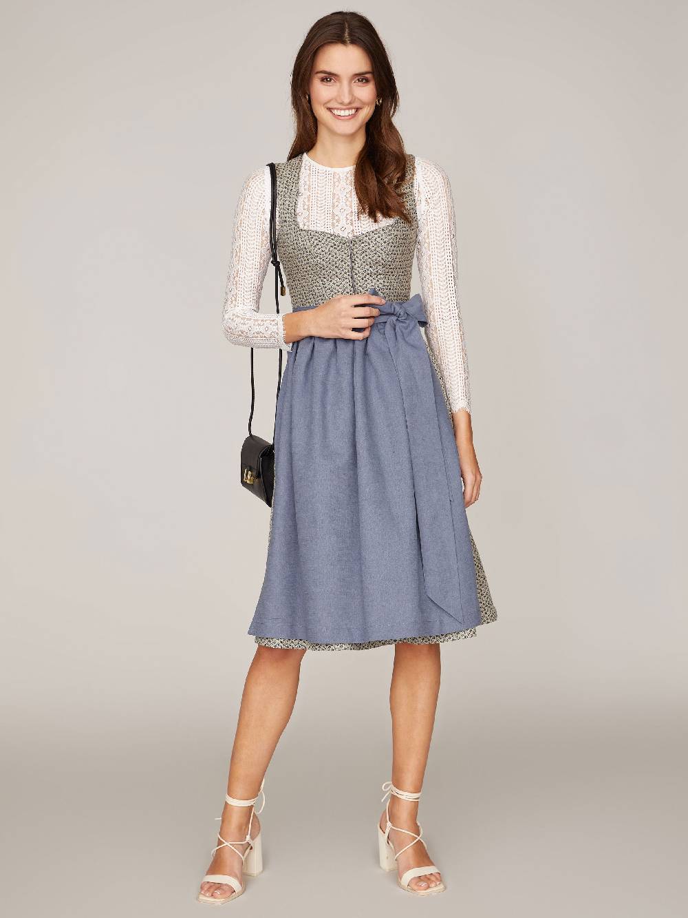 Limberry Weißer Langarm-Spitzenbody - CLEMENTINE WEISS