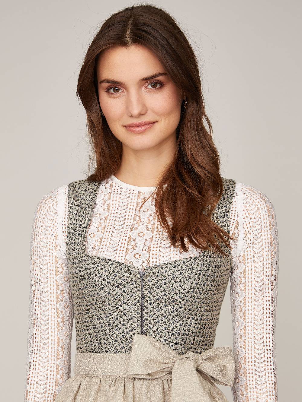 Limberry Weißer Langarm-Spitzenbody - CLEMENTINE WEISS