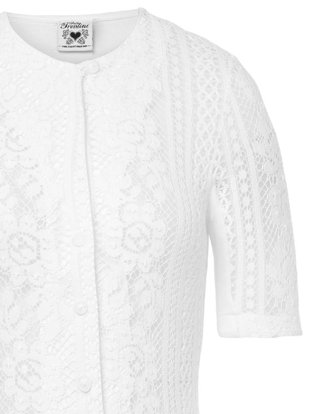 Limberry Weißer Trachtenbody Mit Floralem Muster - CHIQUITA