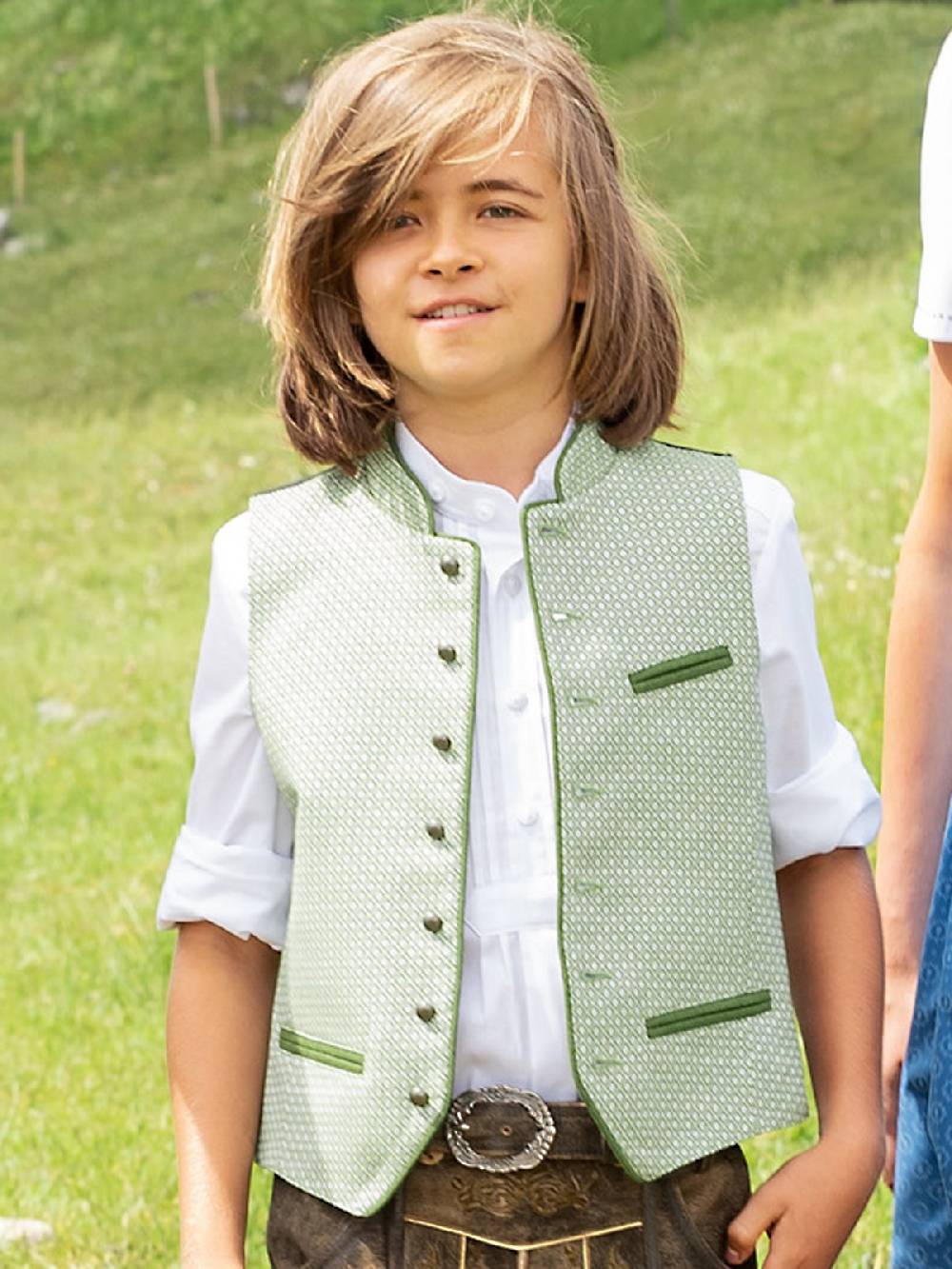 Limberry Weißes Kinder Trachtenhemd im Pfoad-Stil - PFOAD WEISS