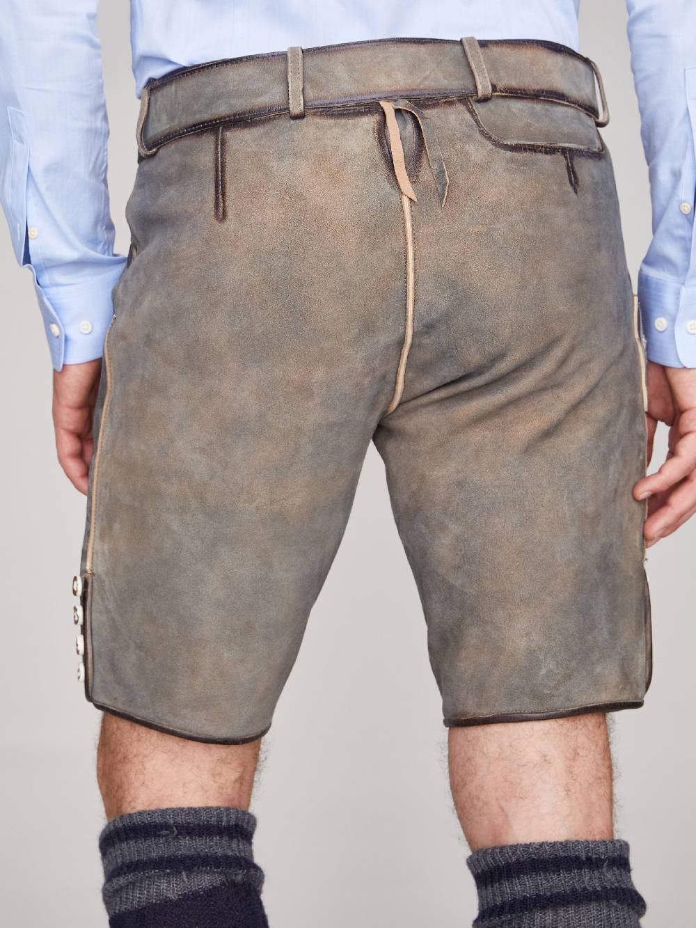 Limberry Ziegenlederhose In Mittelgrau - LX9670 MITTELGRAU