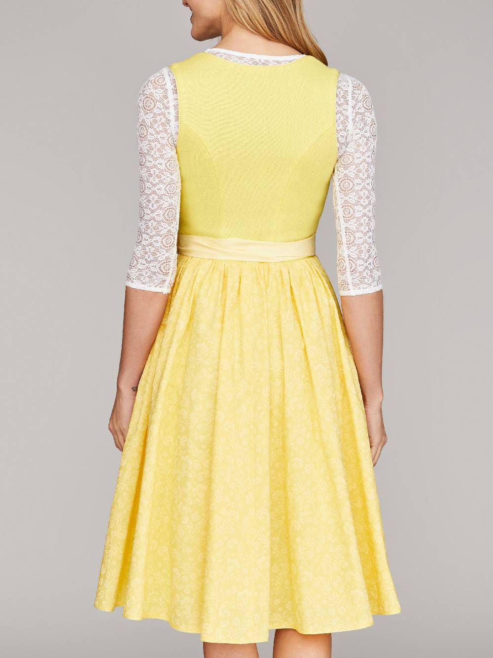 Limberry Zitronengelbes Dirndl Mit Leinenmieder - ALMERIA ZITRONE