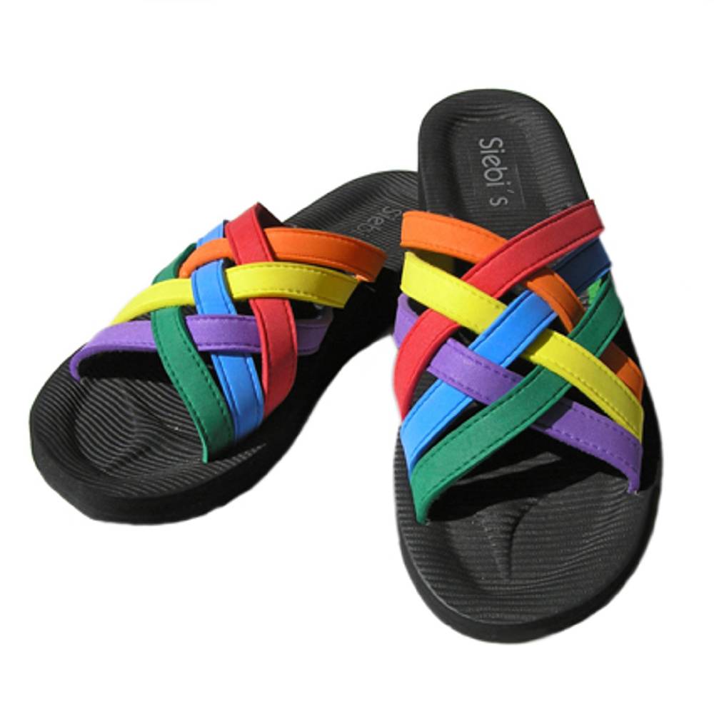 Beachandstreet Badeschuhe Damen • Beach multi • leichte Badepantolette • fällt klein aus • Größe 37