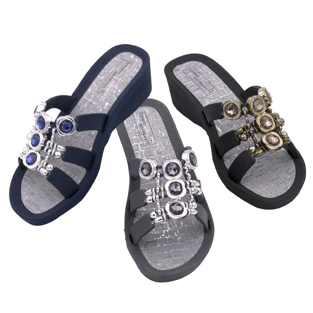 Beachandstreet Badeschuhe Damen • Korfu • mit Keilabsatz und gutem Halt