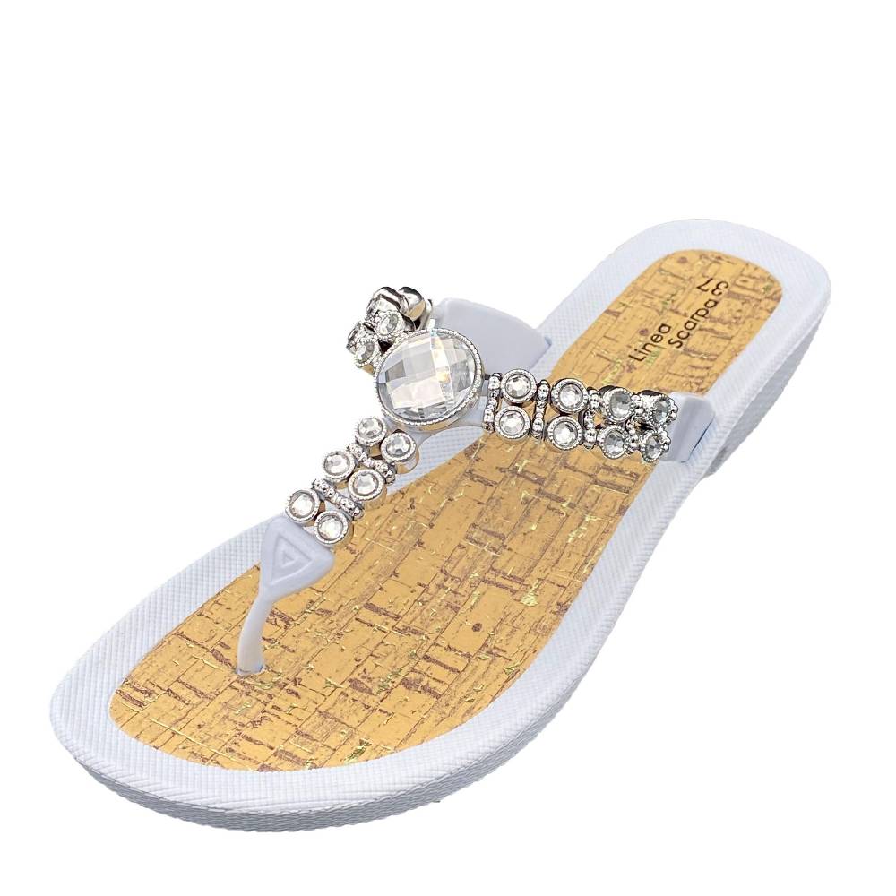 Beachandstreet Badeschuhe Damen • Soria • Zehentrenner Mit Kleinem Keilabsatz