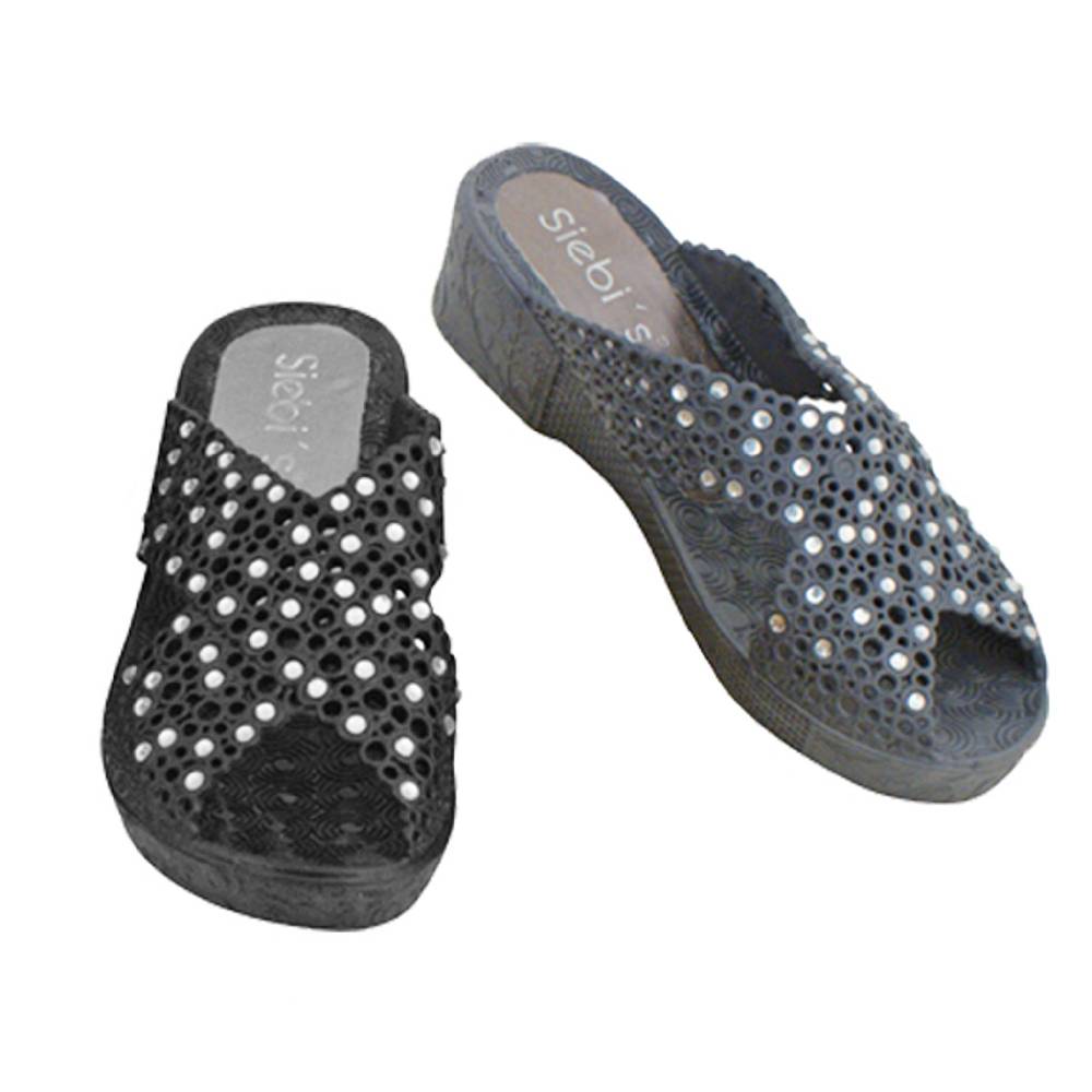 Beachandstreet Badeschuhe Damen Thira Mit Strass Und Keilabsatz