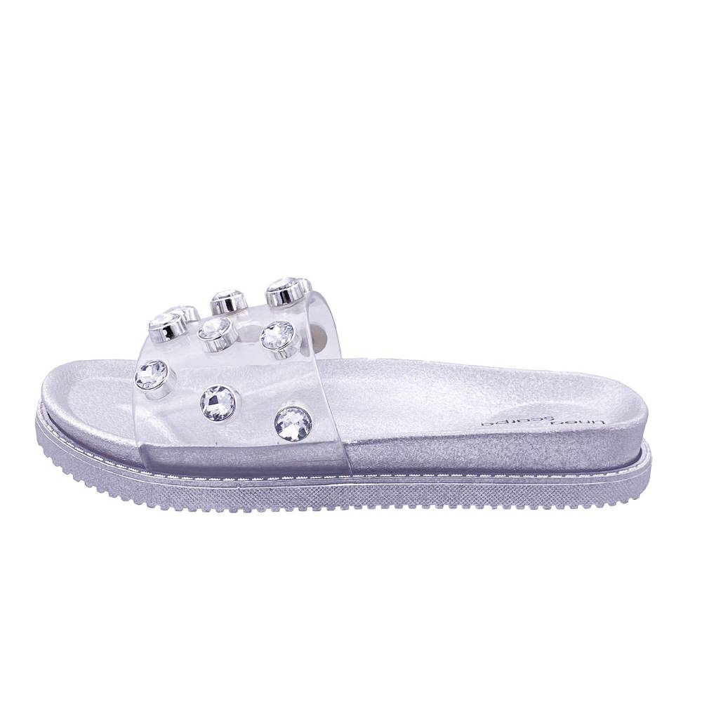 Beachandstreet Florenz - Badeschuhe Mit Transparentem Oberteil Und Großen Acrylsteinen