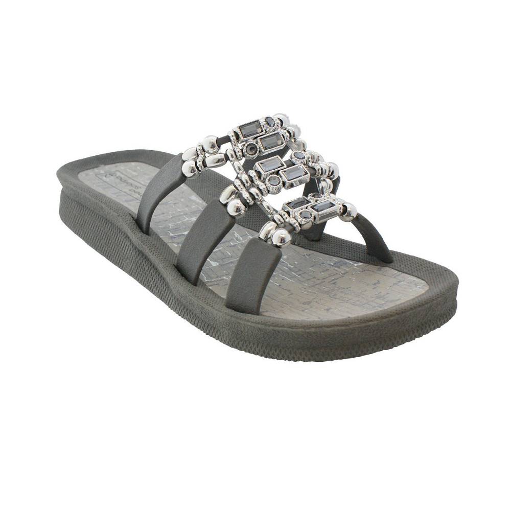 Beachandstreet Linea Scarpa Badeschuhe Damen • Naxos • Badepantolette Mit Dekorativen Ziersteinen Für Frauen