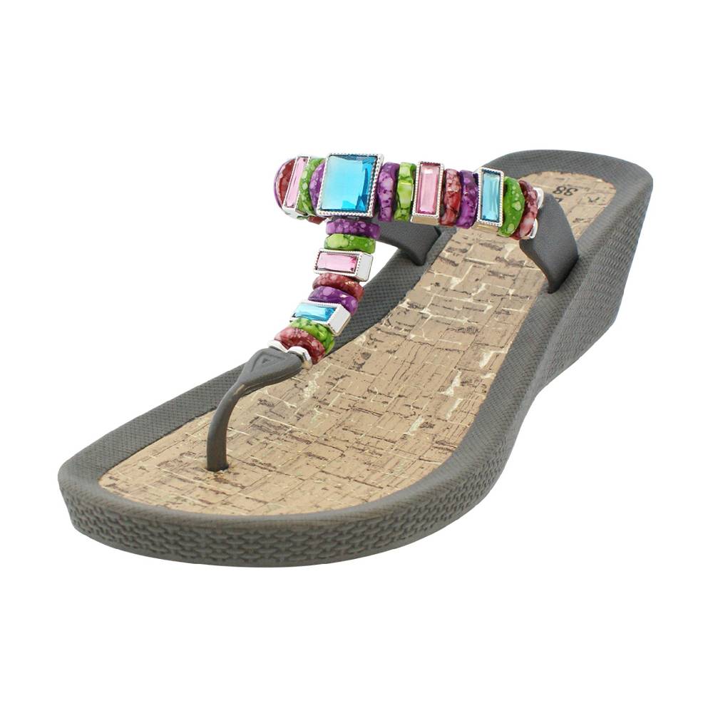 Beachandstreet Poolschuhe Malibu Zehengreifer Mit Keilabsatz