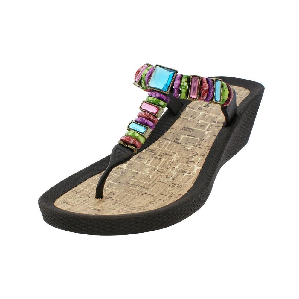 Beachandstreet Poolschuhe Malibu Zehengreifer Mit Keilabsatz