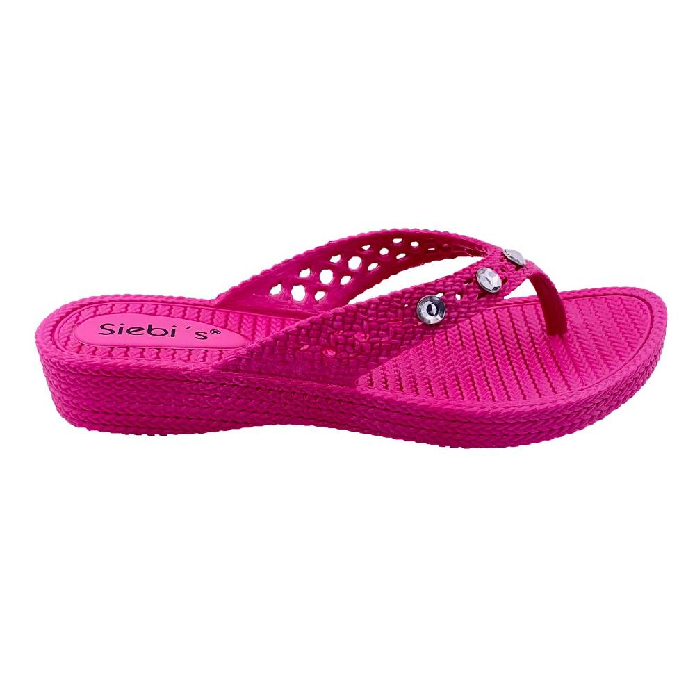 Beachandstreet Siebi's Poolschuhe Frauen - Rab - In Flechtoptik Und Knalligem Pink - Fällt Klein Aus