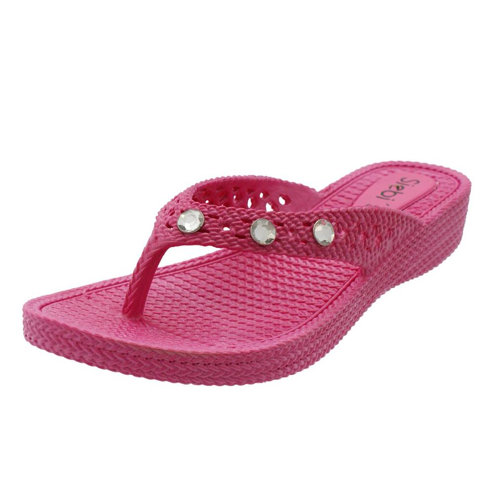 Beachandstreet Siebi's Poolschuhe Frauen - Rab - In Flechtoptik Und Knalligem Pink - Fällt Klein Aus