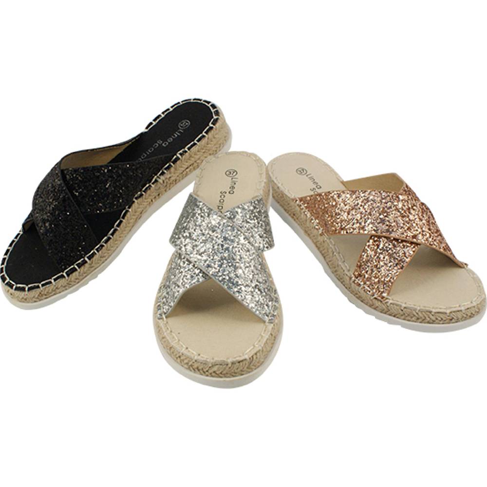 Beachandstreet Sommersandale "Aruba" mit Glitzer-Bandeau