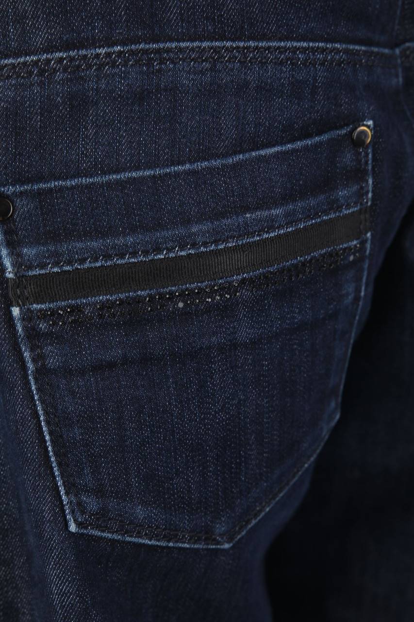 Carou 1.2.3. UN DEUX TROIS Paris Denim-Dark Denim Bootcut-Jeans