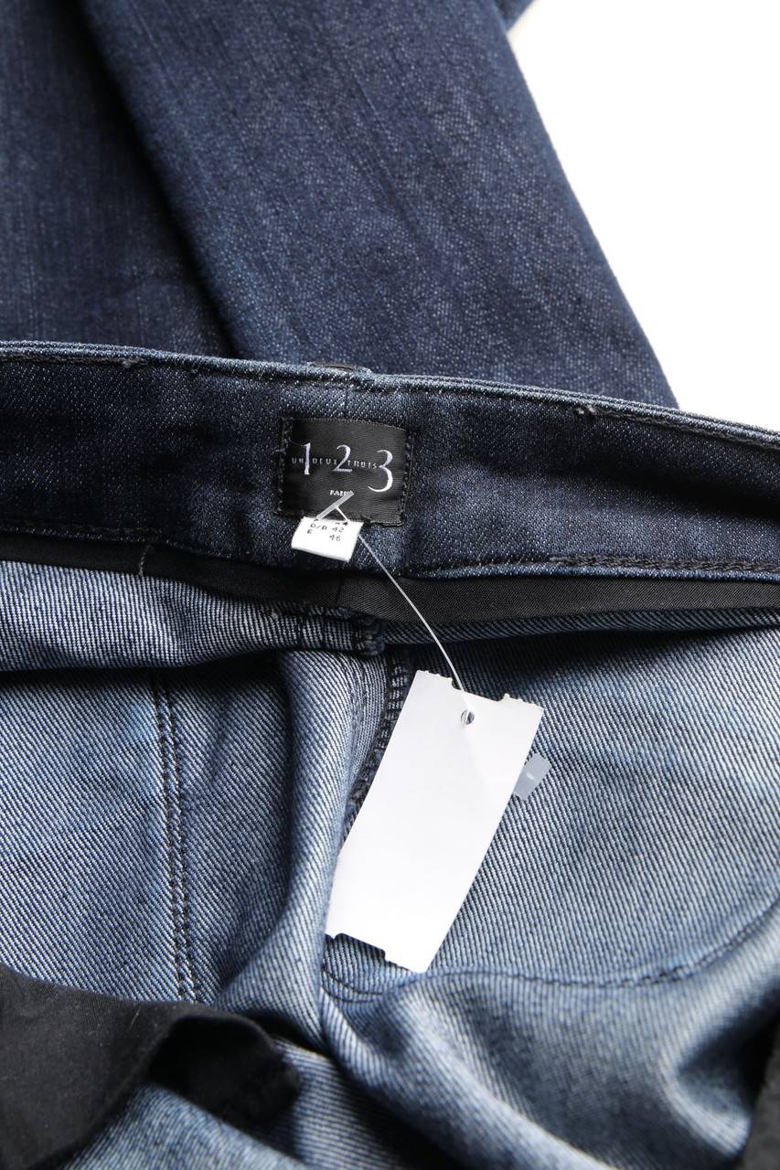 Carou 1.2.3. UN DEUX TROIS Paris Denim-Dark Denim Bootcut-Jeans