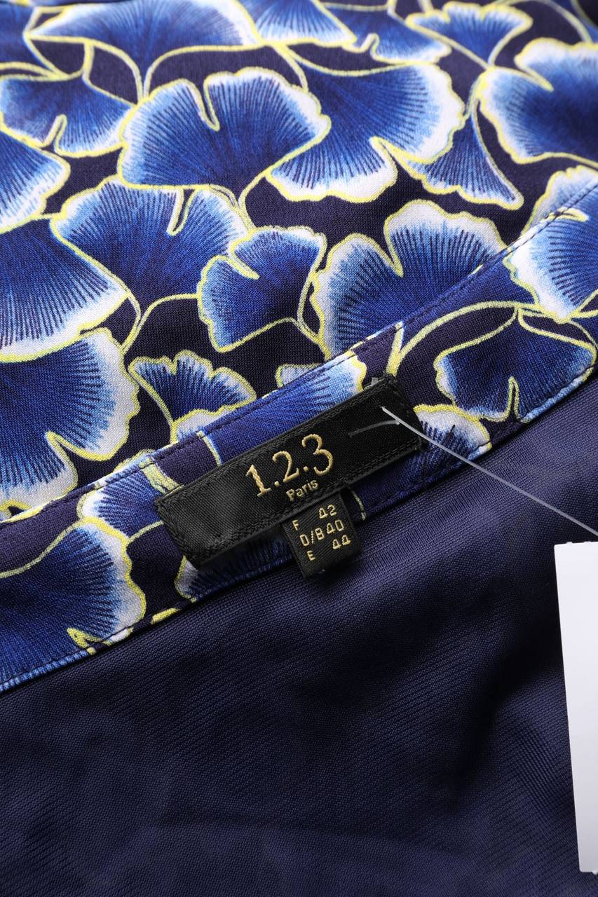 Carou 1.2.3. UN DEUX TROIS Paris Kleid In Wickel-Optik Mit Print