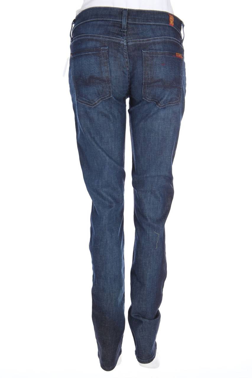 Carou 7 For All Mankind Used Look Straight Cut Jeans Mit Logo-Patch