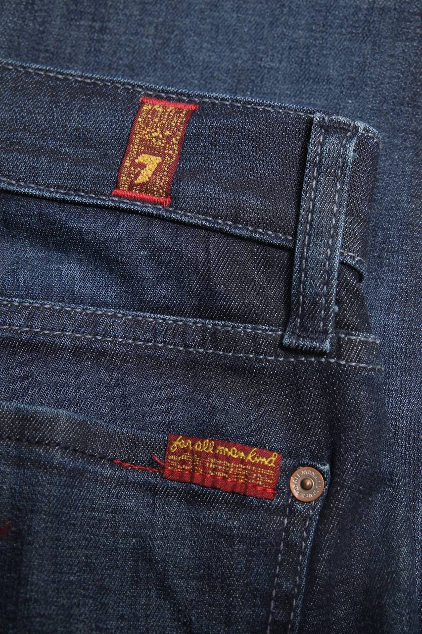 Carou 7 For All Mankind Used Look Straight Cut Jeans Mit Logo-Patch