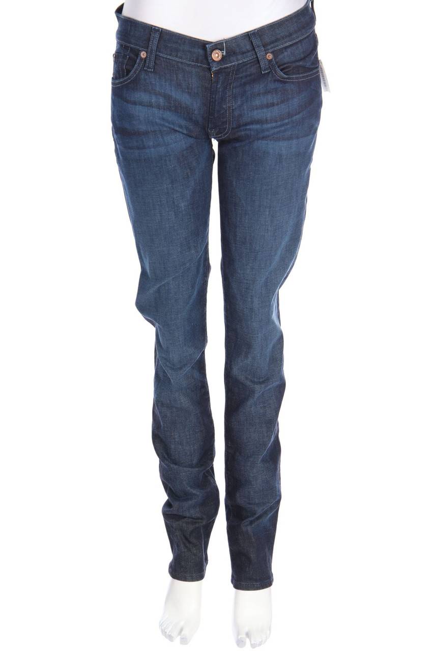 Carou 7 for all mankind Used Look Straight Cut Jeans mit Logo-Patch