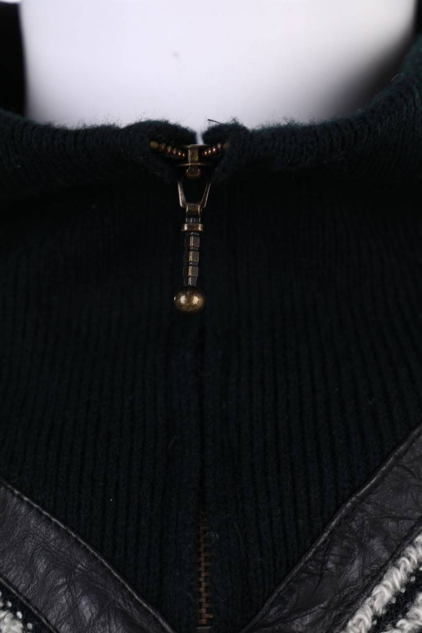 Carou Ackermann Troyer-Pullover Mit Kunstleder-Details