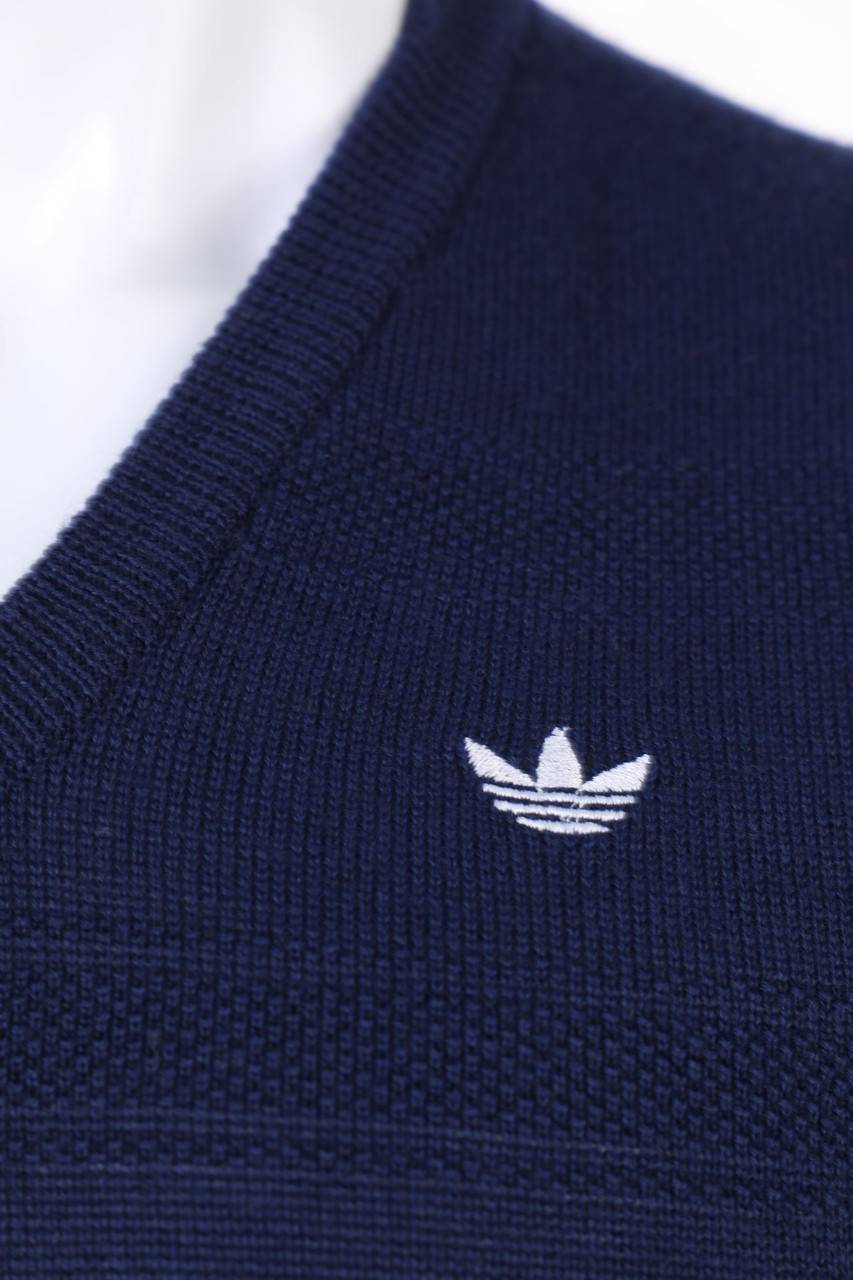 Carou Adidas Pullunder Aus Woll-Mix Mit Logo-Stickerei